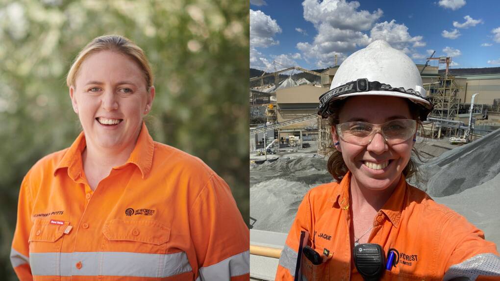 DOMINATING: Cadia's Lyndsay Potts and Emily Jaques were honoured at the 2022 NSW Women in Mining awards for their outstanding accomplishments as female miners in the male-dominated industry. Photo: CONTRIBUTED.