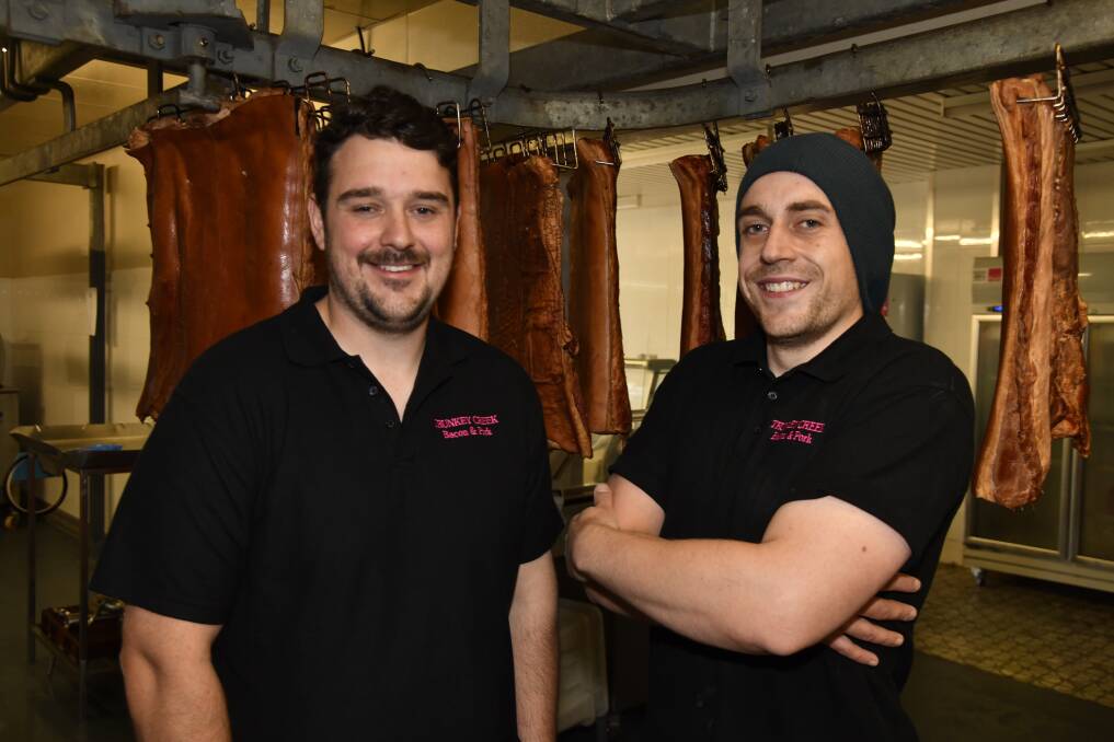 Trunkey's Aidan Mason says he 'couldn't think of anyone better' to go into business with outside of best mate, Orange's Felix Bishop. Picture by Carla Freedman.