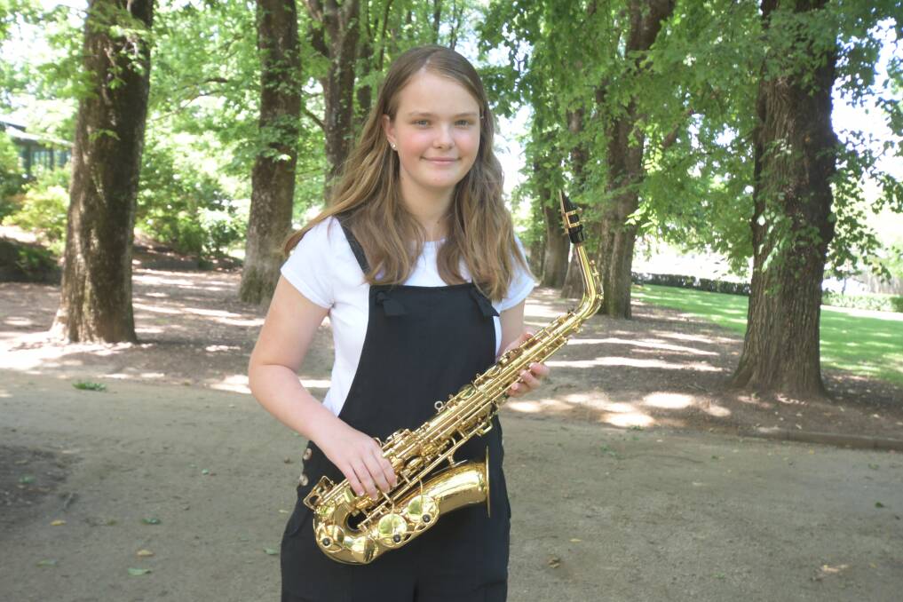 MANHATTAN-BOUND: Orange's Anabelle Van Wyk, 14-year-old saxophonist has been invited to play in New York at the same venue Frank Sinatra, Tchaikovsky, and The Beatles have performed at. Photo: JUDE KEOGH.