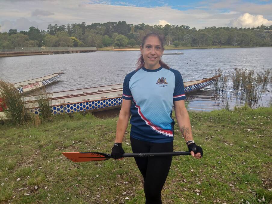 NSW REP: Estella Ferri has been selected to compete in South Australia, representing NSW in final state vs state dragonboating squad. Photo: CONTRIBUTED.