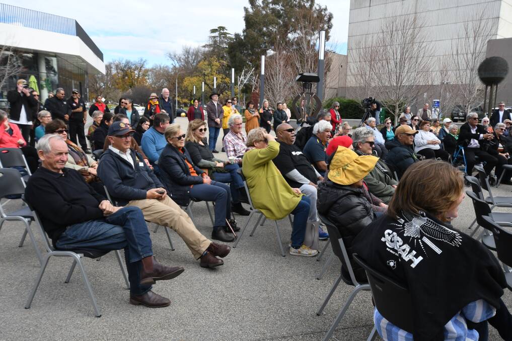 HOPE: Droves of supporters gathered at Orange Civic Square to mark the Flame of Hope and Reconciliation Relay event on Friday, May 27. Photo: JUDE KEOGH.