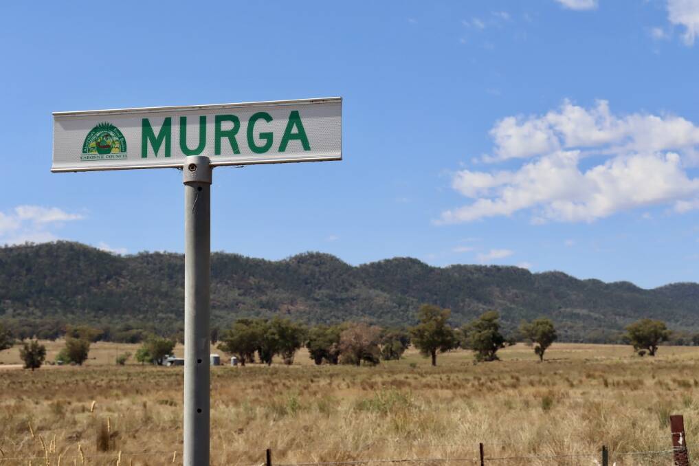 Despite it being a 'lost village' now, Murga's sign still stands today. Picture by Marg Carroll.