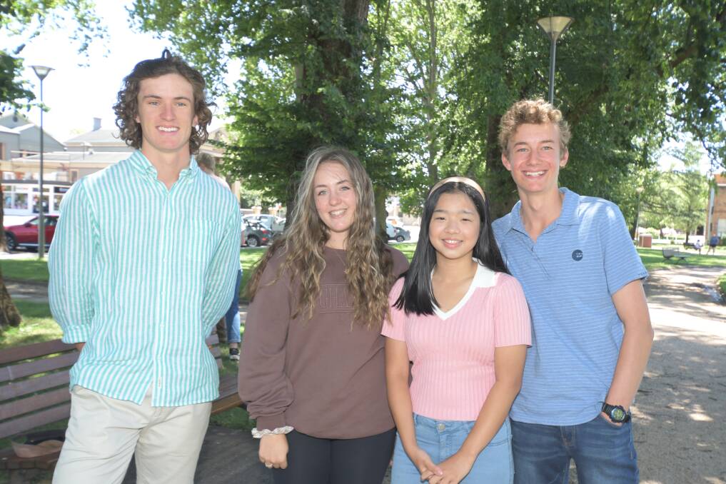 IMPRESSIVE: Orange Christian School's Harry Grant, Sophie Coleman and Phoebe Ngai aced ATAR's, while Elliot Bangert - who only enters year 11 this year - ranked 5th in NSW after sitting the Primary Industries exam. Photo: JUDE KEOGH.