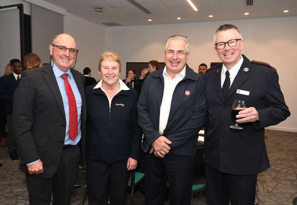 SALVO REPS: Part of The Salvation Army crew, Red Shield Appeal chairman Tony Rodd, Diane Cooper, Steve Medved and David Collinson. Photo: JUDE KEOGH.