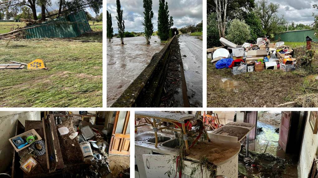 Central Western town in the Cabonne Shire, Cudal was also hit hard by the November 14 severe storm and flash flooding. Pictures from Amanda Jeffries Facebook (top) and MP Andrew Gee Facebook (base).