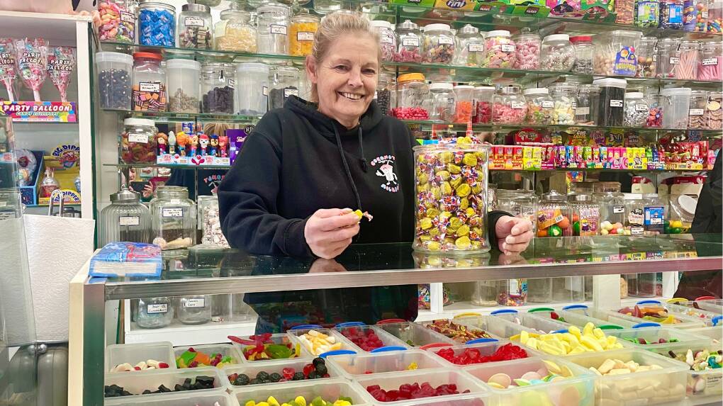 Owner of Orange's iconic The Coronet Milk Bar, Kelly Tanks said her lolly shop sold a whopping 8 kilograms of Fantales in one hit. Picture by Emily Gobourg.