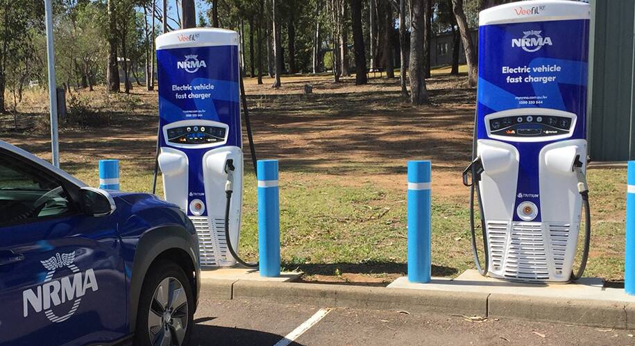 First regionally-based fast charging station by NRMA located in Tamworth will be similar to the eight one to be installed in the Central West in Cabonne. Picture by NRMA.
