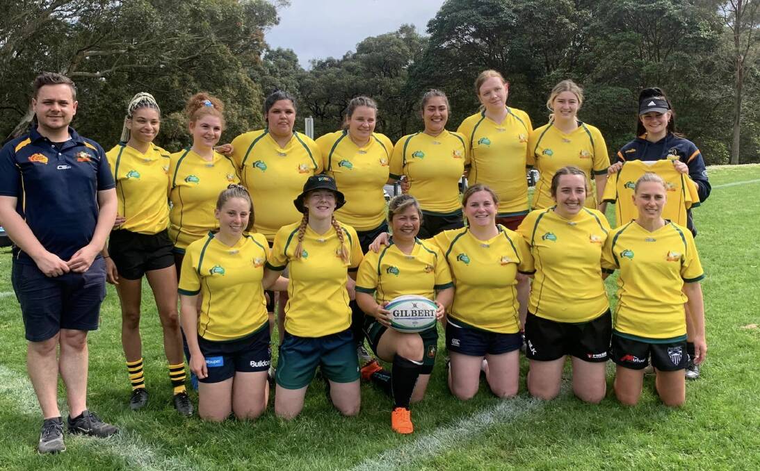Orange's Nikita Campbell (back row, centre) recently tried out in Sydney for the Australian Deaf Rugby team, with the squad to be determined in the coming weeks. Picture by Carla Freedman. Picture by Australian Deaf Rugby.