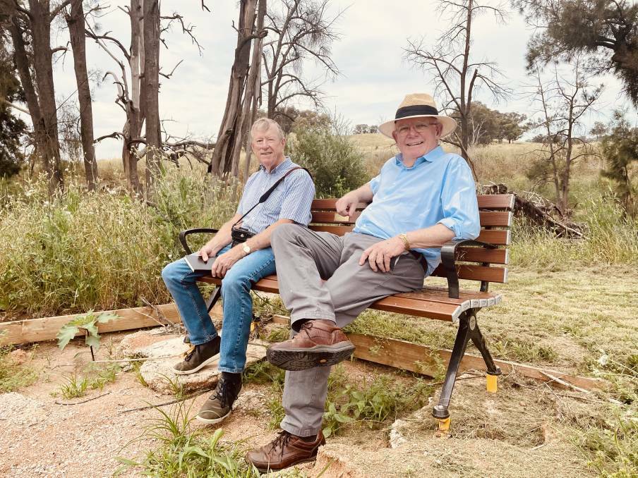 NEW DATE: Ex-Fairbridge kids, Dudley Hill with his brother and author David Hill, who has confirmed the new date for his rescheduled book launch of Reckoning. Photo: EMILY GOBOURG.