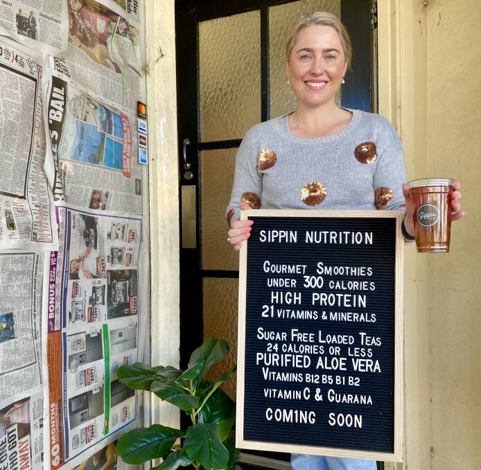 NUTRIENTS: The ultimate goal is to provide healthy on-the-go options for people, with Harriet Pederick excited for the opening of Sippin Nutrition in Molong soon. Photo: EMILY GOBOURG.