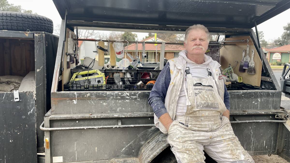 From the age of nine in New Zealand, 65-year-old Molong painter Joe O'Donnell has held a lifespan of labour roles. Picture by Emily Gobourg.