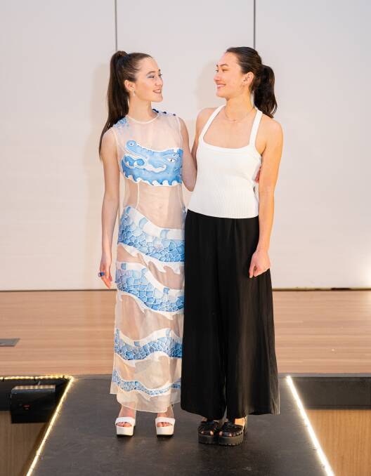 SUCCESS: Modelling Kinross peer, Emma Choi showcases designer Lizzie Kwa's dress on the runway. Photo: BRENTON COX.