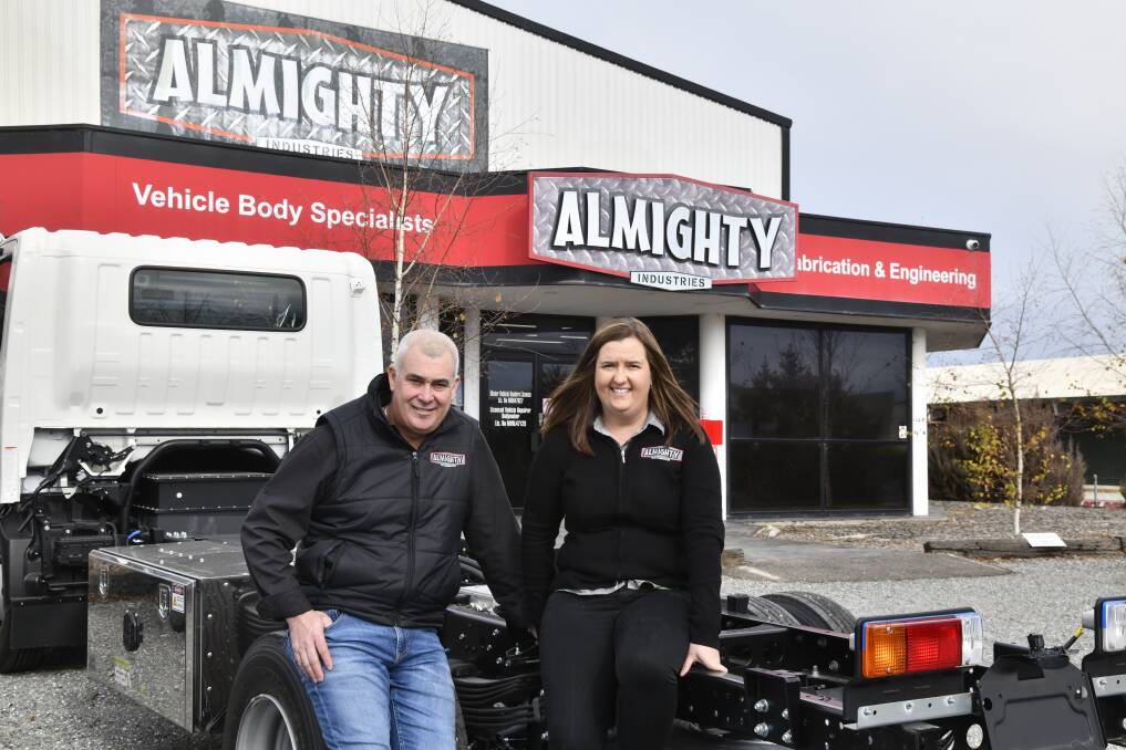 Todd and Jenny Raffen look forward to June 23, where their Almighty Industries is up for Excellence in Large Business at the Western NSW Business Awards. Picture by Carla Freedman.