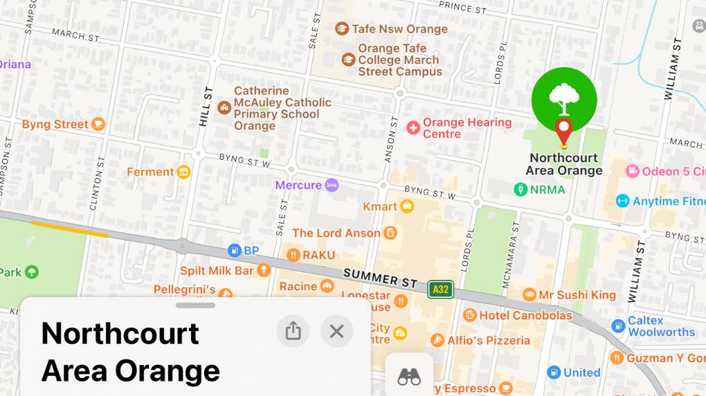 Orange's Aussie Night Markets event has been postponed due to wet weather forecasted for this Friday, June 23. Picture from Google Maps.