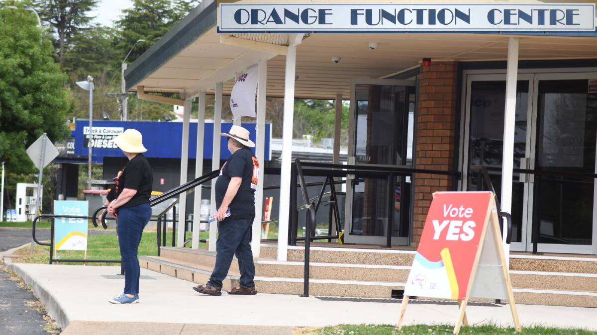 Alleged attack at Voice to Parliament referendum pre-polling in Orange. Picture by Jude Keogh. 