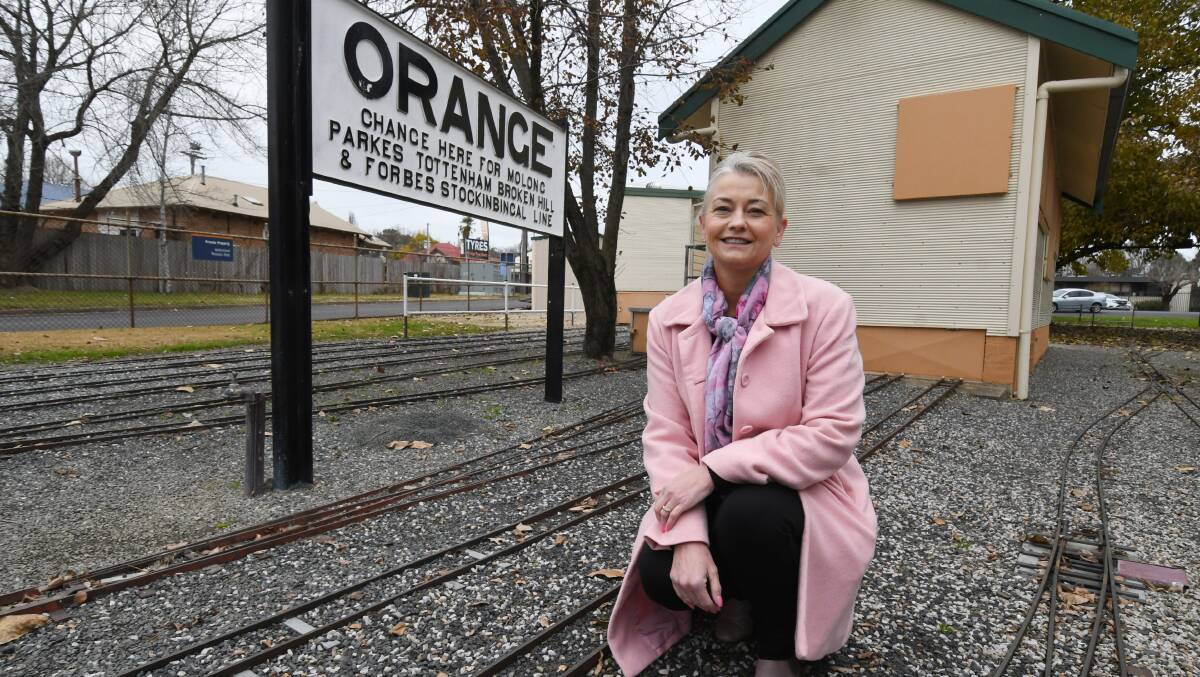 Councillor Tammy Greenhalgh at the Orange scale railway. 
