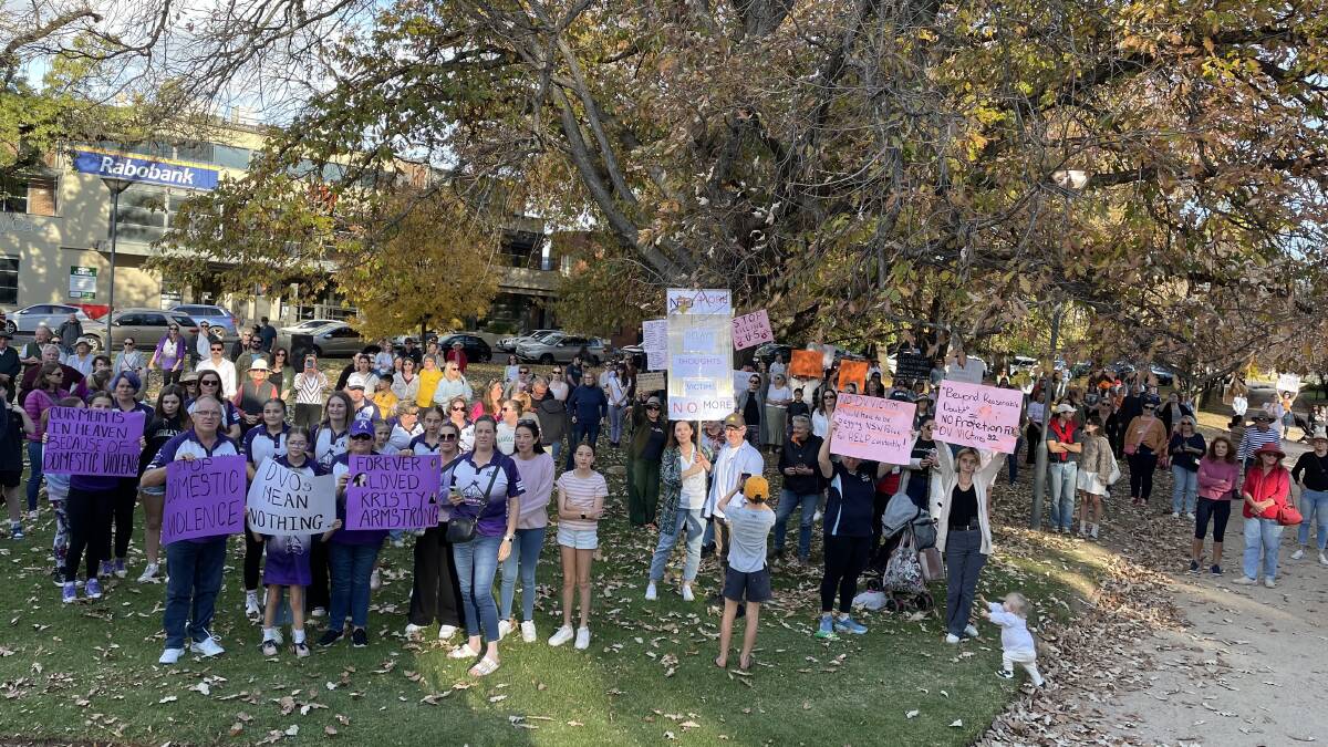 The 'No More' rally in Orange. Picture by William Davis 