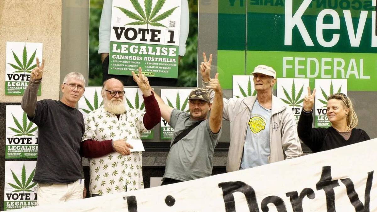 Legalise Cannabis Party launching campaign. 