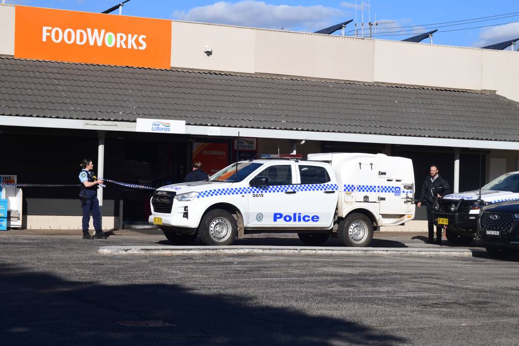 Alleged stabbing at Alpine Shopping Centre in Orange. Picture by Jude Keogh 