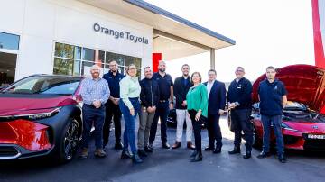 Regional Development Australia x Business Orange organisers at Orange Toyota. Picture supplied 