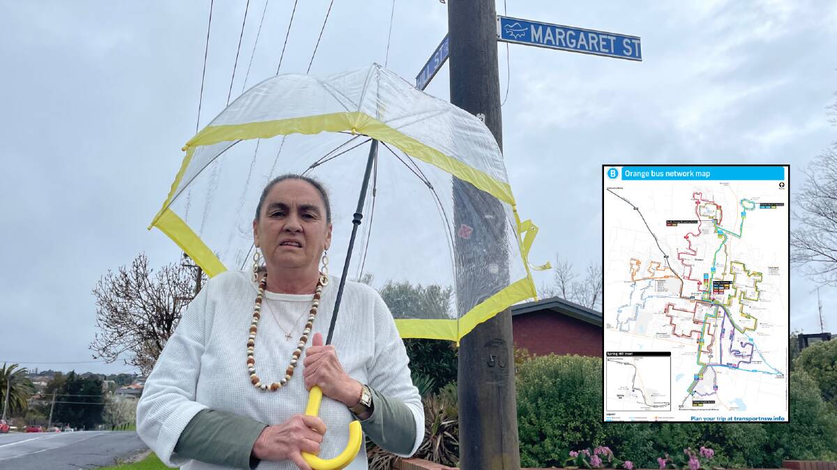 Catherine Cooper's nearest bus stop blew out from 50 metres to nearly 800 metres following a recent route overhaul by the state government. Picture by William Davis. 