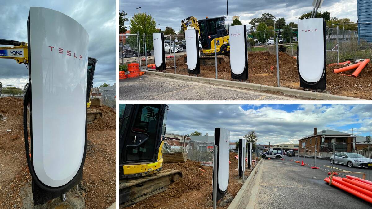 New ev chargers in Orange CBD. Pictures by William Davis