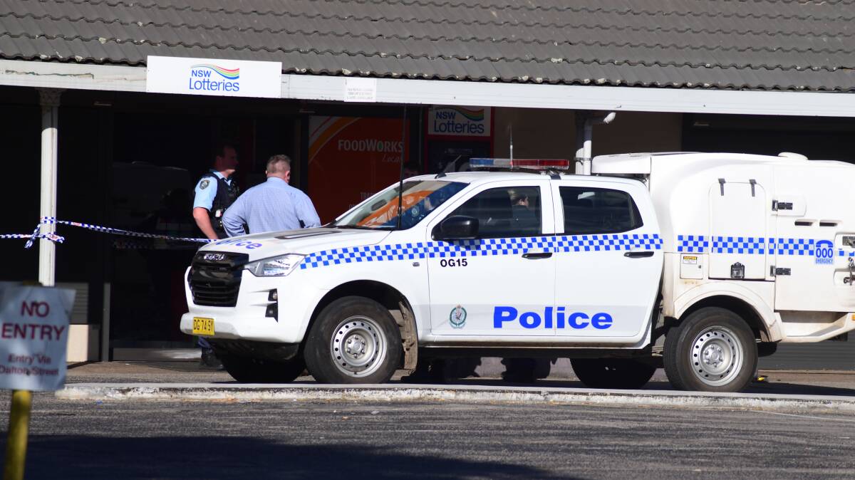 Alleged stabbing at Alpine Shopping Centre in Orange. Picture by Jude Keogh
