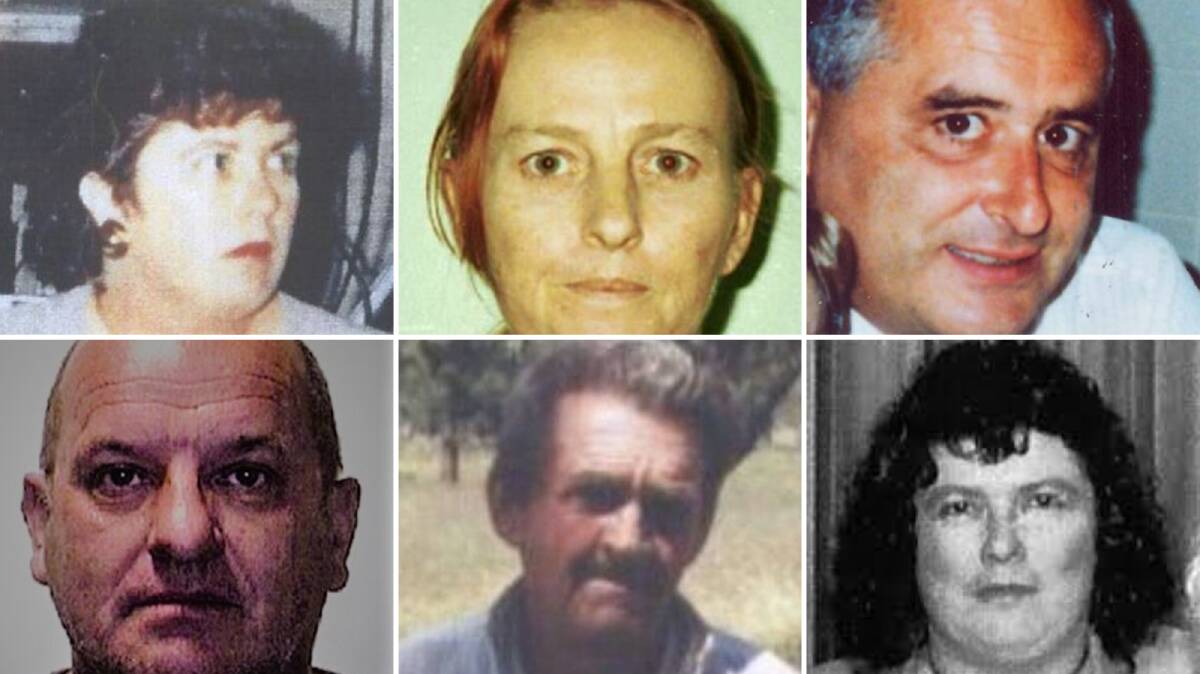 Missing people in Orange and the NSW Central West: (Top) Judith Young, Michelle Mills, George Brook. (Bottom) Max Day, James Rice, Judith Young. 