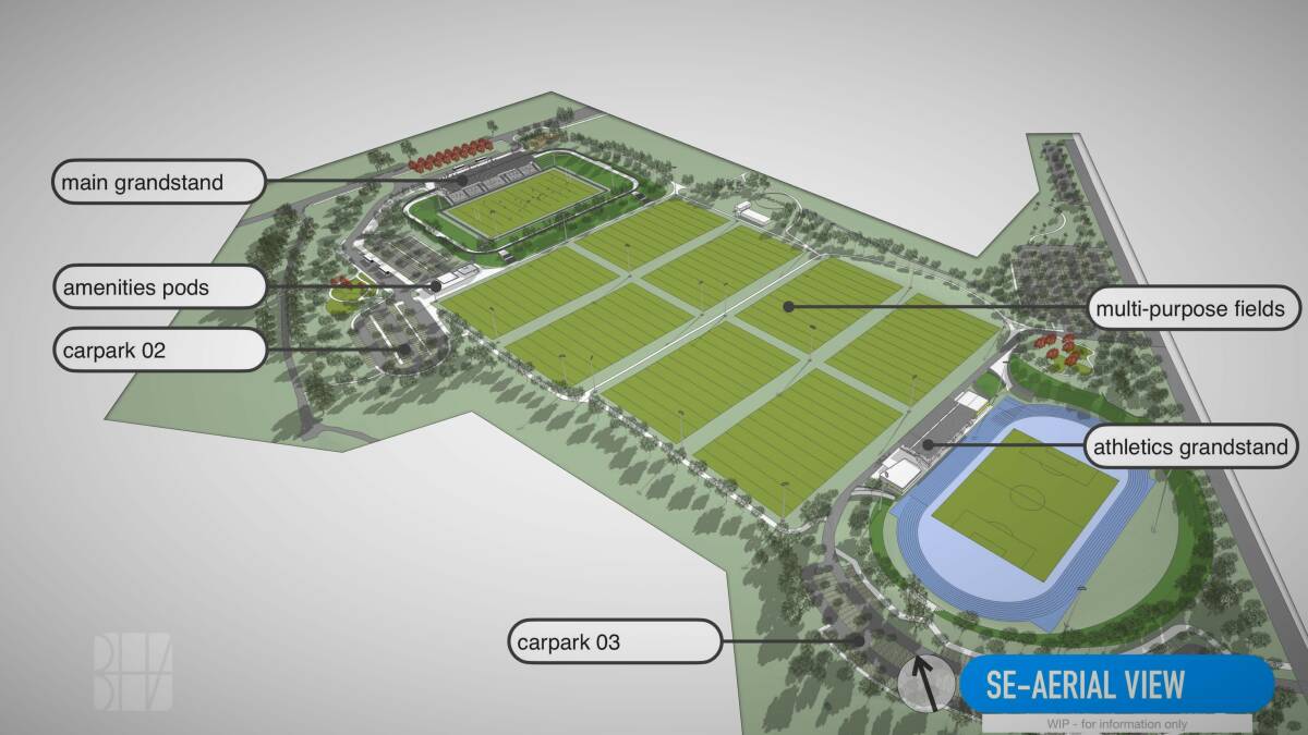 Upsized grandstand and more revealed in new Sports Precinct plans
