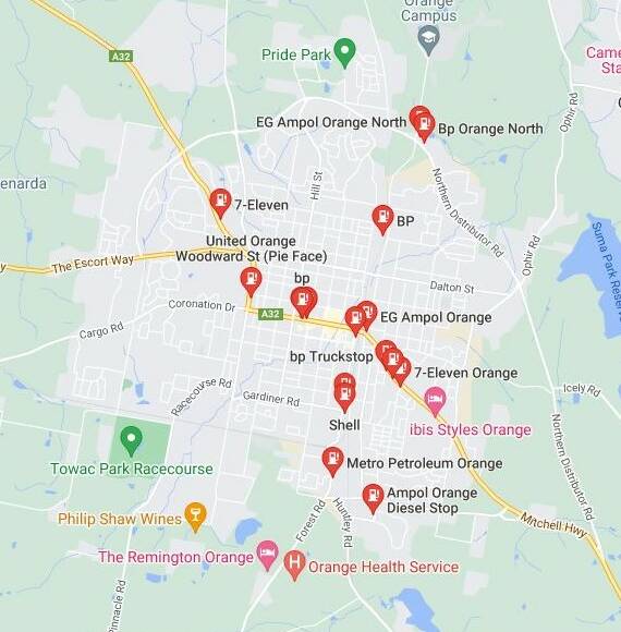 Fuel Prices: Cheapest petrol and diesel in Orange, NSW. United Petroleum, Metro, EG Ampol, BP, 7-Eleven, Independent, Coles, Shell. 