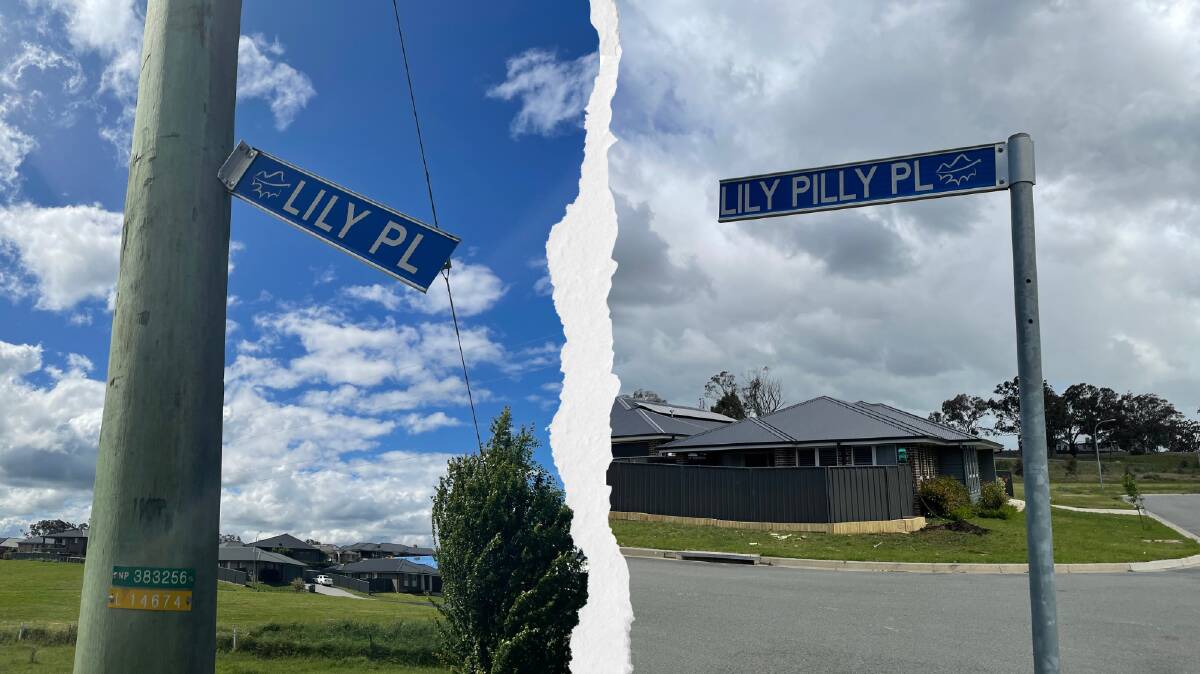 Lily Place and Lily Pilly Place in Orange. The similarly-named streets are being confused, causing "unnecessary hassle" and "undue stress" for residents. Pictures by Carla Freedman. 