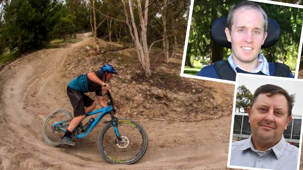 Orange City Council's Steve Peterson and Glenn Floyd believe a decision needs to be made on the mountain bike track. File pictures 