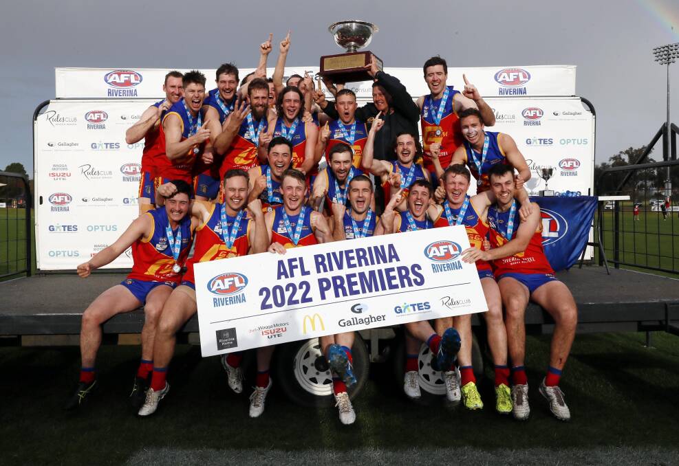 Ganmain are the Riverina League premiers for 2022 following a fantastic last quarter performance against Collingullie. Picture by Les Smith