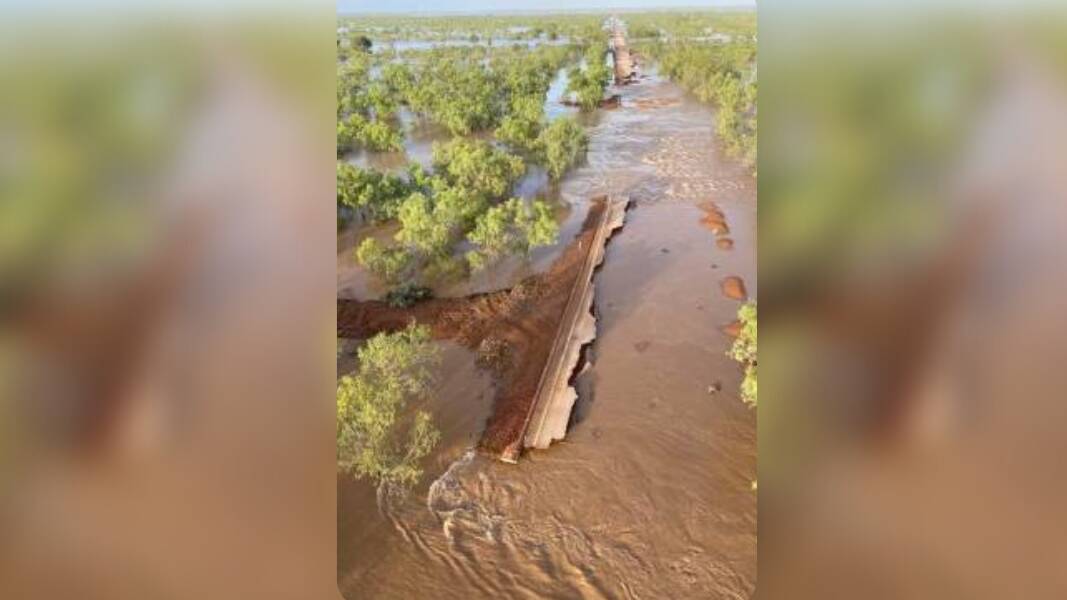 Flooding at Yeeda Station in the Kimberleys, WA, February 2023. Picture by Mac Kempton via Kimberley Pilbara Cattlemen's Association. 