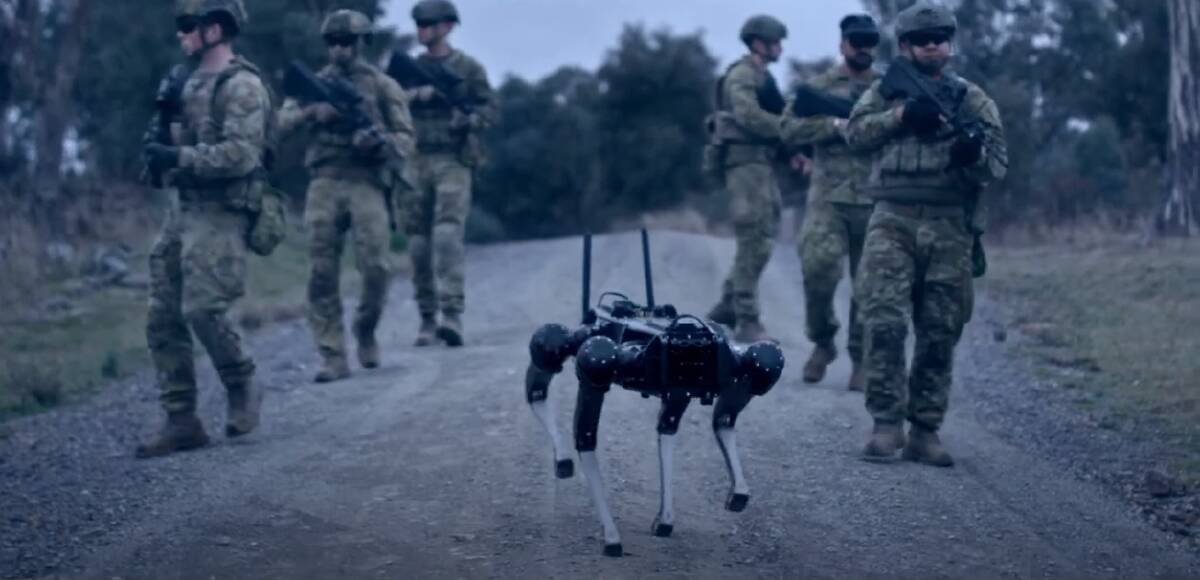 The ADF tested the brain wave technology on a quadruped robot. Picture University Technology Sydney