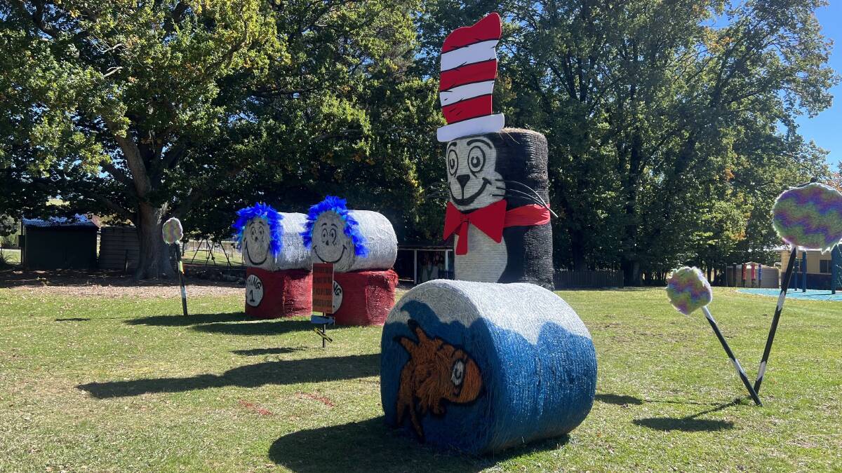 Neville Public School was awarded first place for its Dr Suess hay bale art. 