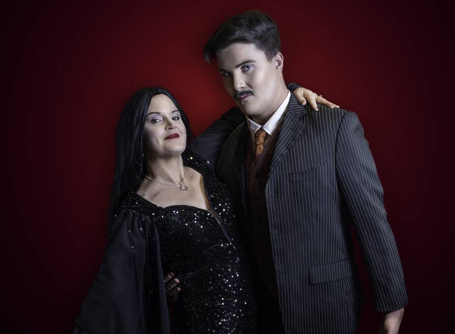Morticia and Gomez from the Addams Family. Played by Charlie Parker and Ben McGrath.