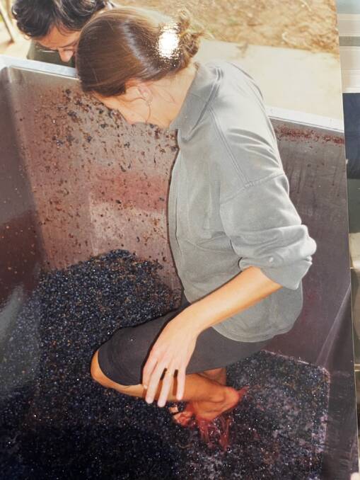 Founder of DeSalis, Loretta Svenson, making wine. Picture supplied. 