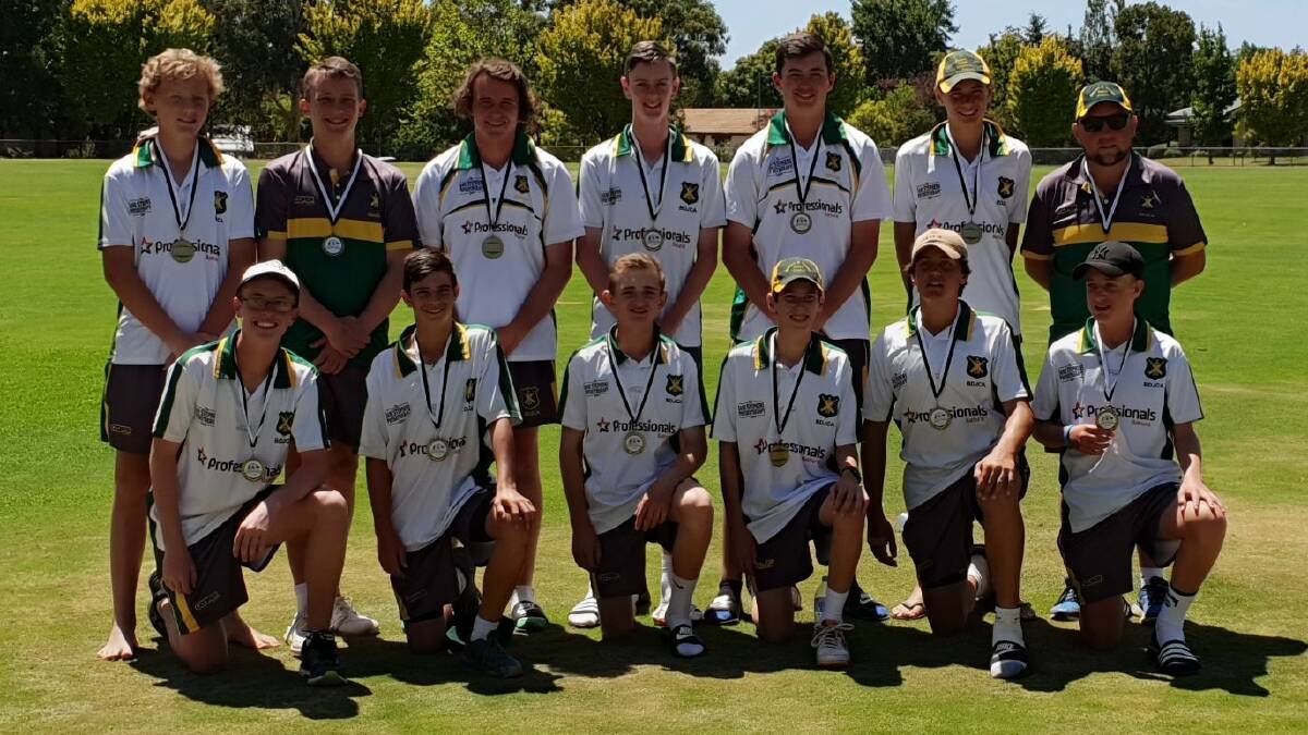 UPSET WIN: The winning Bathurst under 16s Mitchell Cricket Council Challenge Shield team. They defeated Orange by nine-wickets in Sunday finals in the colour city. Photo: CLINT BRYANT
