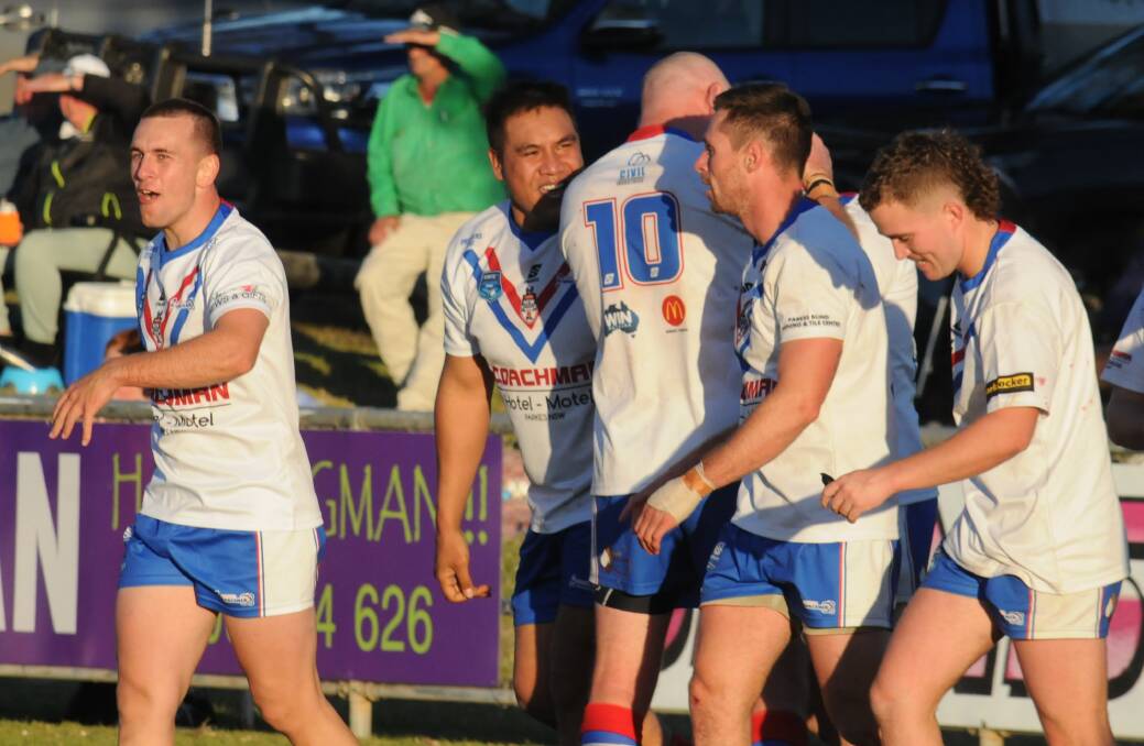 Parkes celebrated a local derby win over Forbes earlier this month. Any changes we make to the PMP season structure would still see these two teams play in their traditional June long weekend slot. Picture by Nick Guthrie