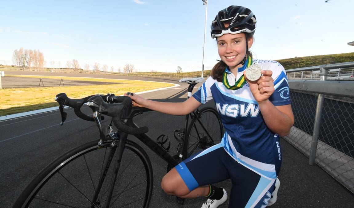 SILVER SUCCESS: Bathurst Cycling Club's Kalinda Robinson won at silver medal at Australian Junior Road National Championships.