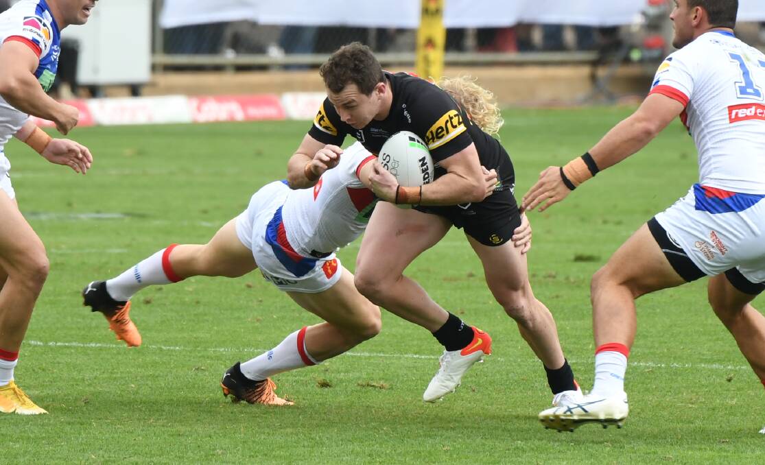 Penrith Panthers' Dylan Edwards makes a run at Carrington Park earlier this year. Picture by Chris Seabrook.