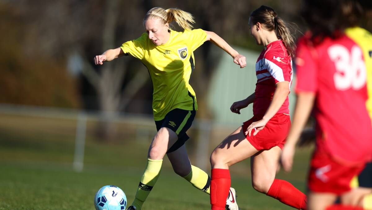 KICKING ON: Teegan Ward née Courtney will skipper the Western NSW Mariners again in the NSW NPL 2 season. Her side will play the Central Coast Mariners on Sunday. Photo: PHIL BLATCH