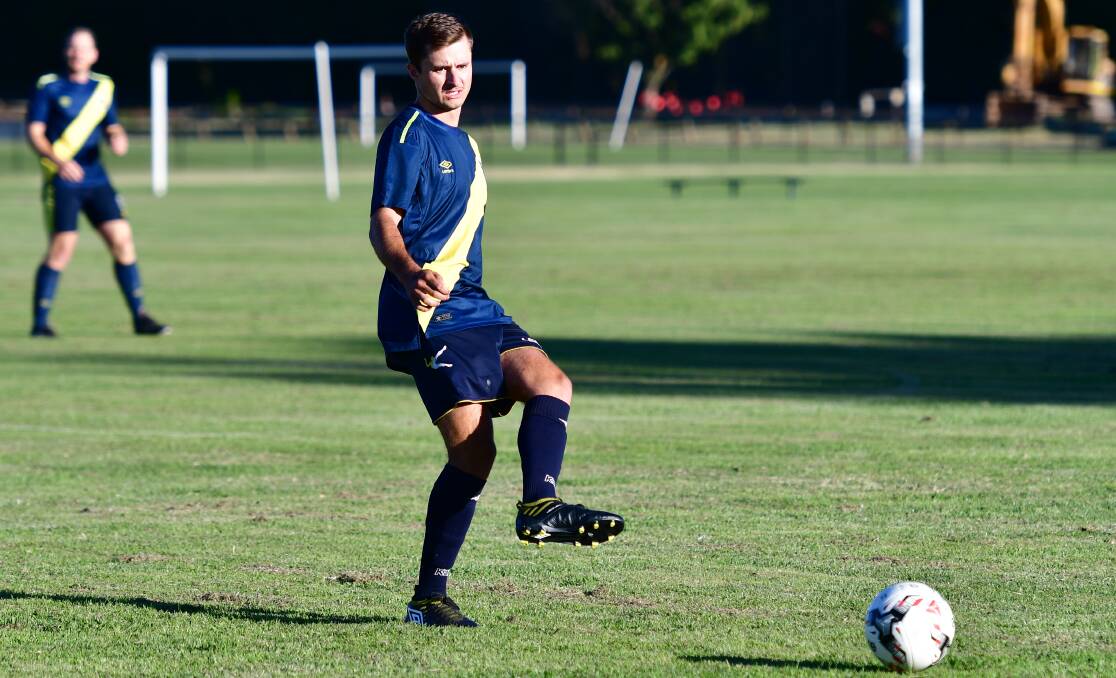NEW SEASON AWAITS: Western NSW Mariners' Jeremy Judge in action during a pre-season match against Bathurst District Football. Photo: ALEXANDER GRANT