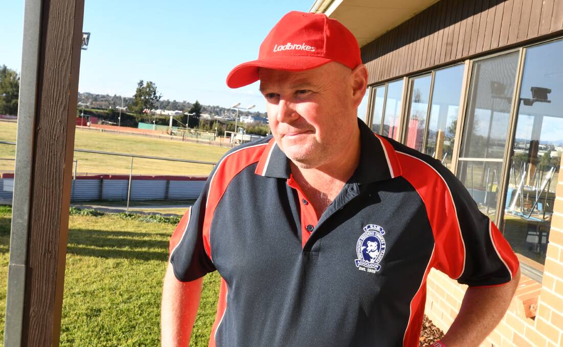 BOOST: Bathurst Greyhound Racing Club's Jason Lyne is thrilled to have more people back at Kennerson Park. Photo: CHRIS SEABROOK