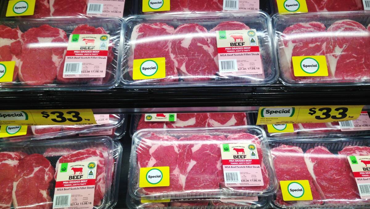 Price of Life: Meat has seen the biggest price increase, with the likes of Scotch fillet selling for $33 a kilogram on special, while T-bone goes for $24 per kilogram.