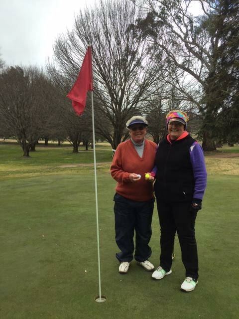 Wenty Ladies: Rob Moore celebrates a birdie and Lee Pickett celebrates an Eagle both recorded on 15th hole.