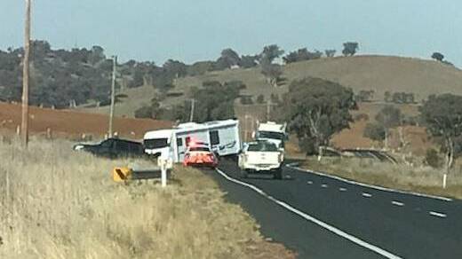  FATAL CRASH: Police were on the scene of a fatal two-vehicle collision on the Mitchell Highway. Photo: LIVE TRAFFIC