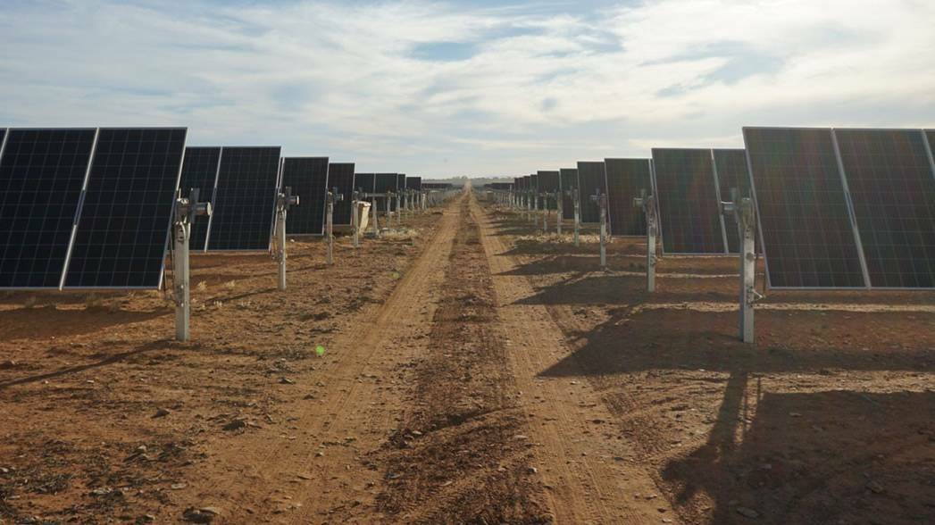 IN PLACE: Bungala, one of Australia's biggest solar farms, is located 12 kilometres north-east of Port Augusta. Photo: ENEL GREEN POWER