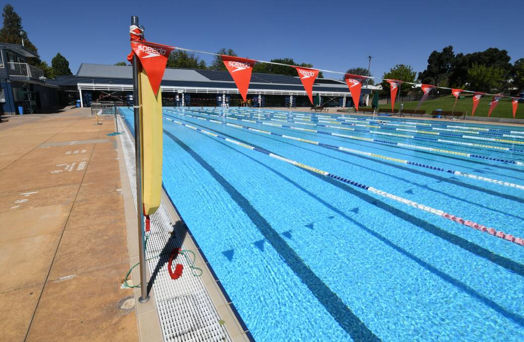 OUT OF ACTION: The outdoor 50-metre pool - and the entire Orange Aquatic Centre - was closed on Monday morning.